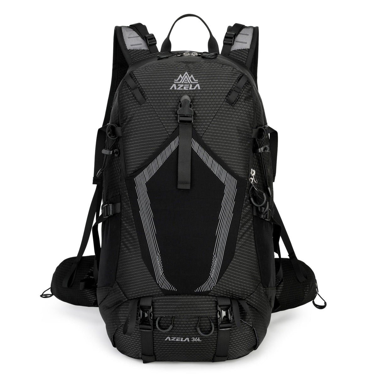 AZELA A1389 30L Schwarz – Vorderansicht