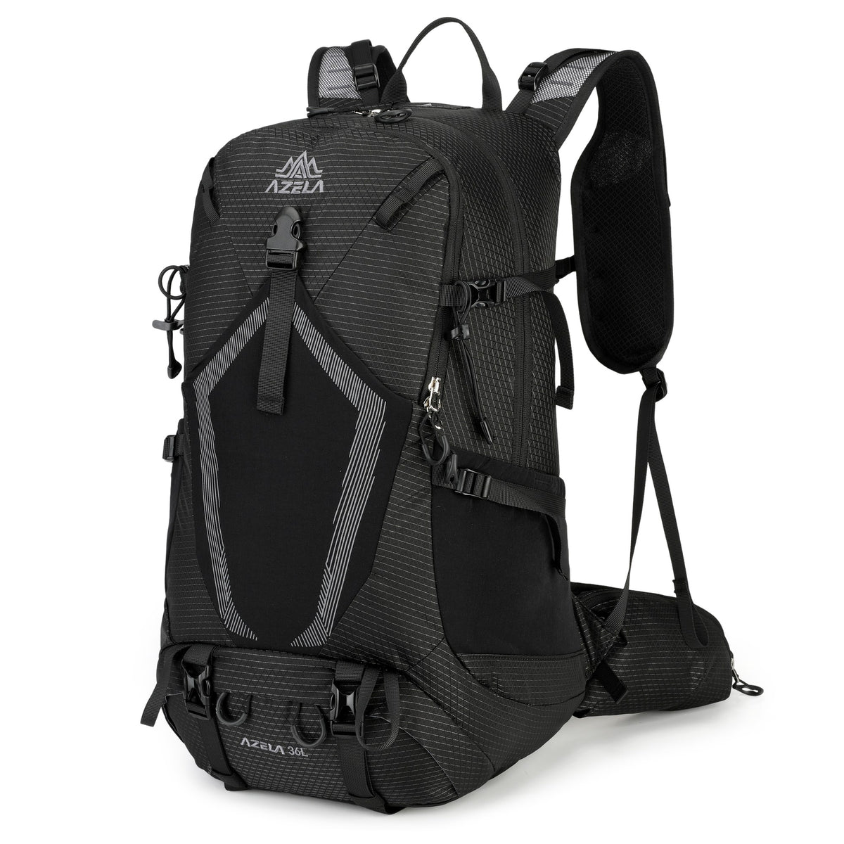 AZELA A1389 30L Schwarz – Vorderansicht
