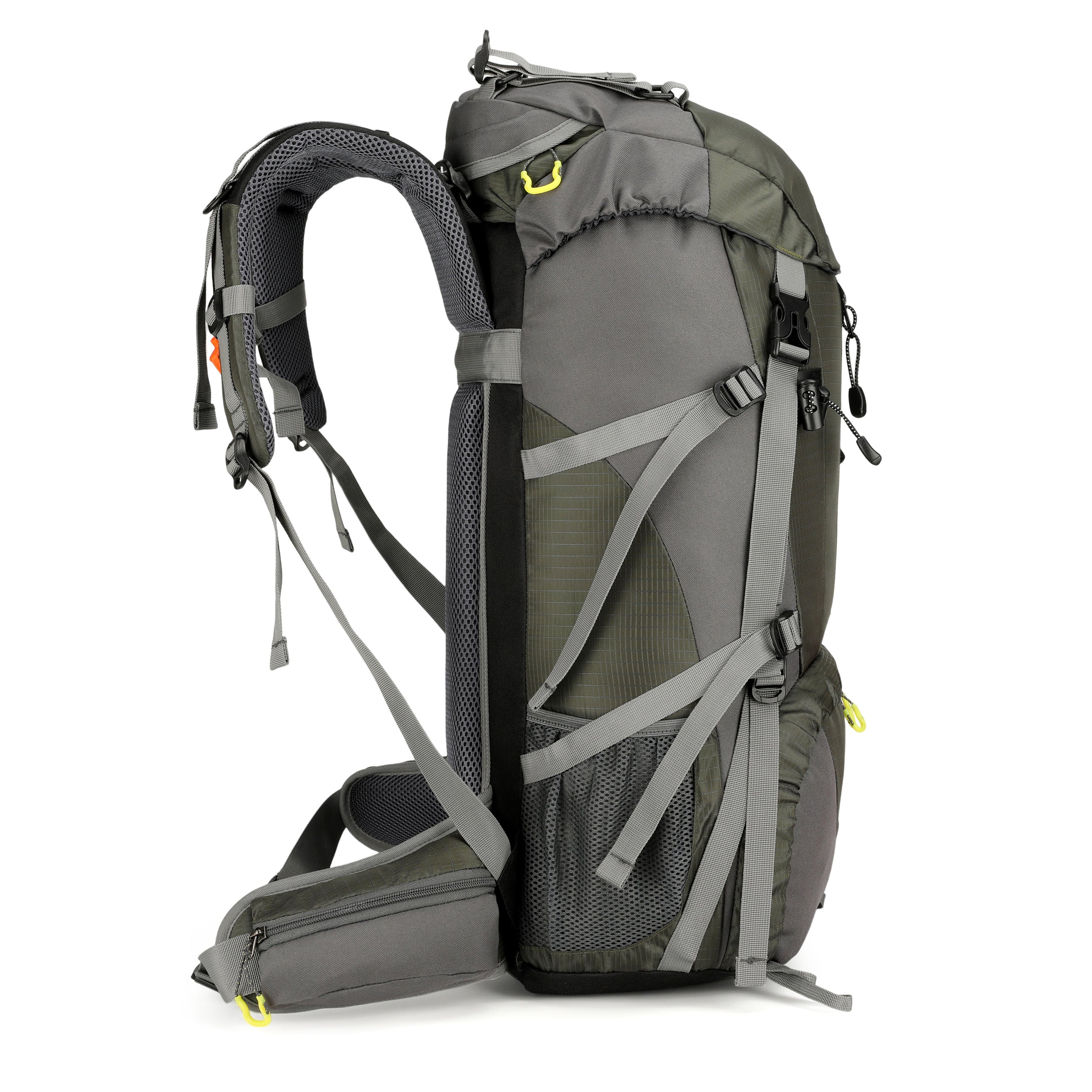 Maity Wanderrucksack 50L MOLLE, Trekkingrucksack,Wasserdicht, Reisetasche Ultralight Atmungsaktives Tragesystem