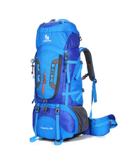 80L Wanderrucksack, MOLLE, Wasserdicht, Trekkingrucksack, Outdoor, bag, Waterproof, Trageunterstützung aus Aluminiumlegierung, Reisetasche, 1,65 kg, 80cm * 30cm * 40cm