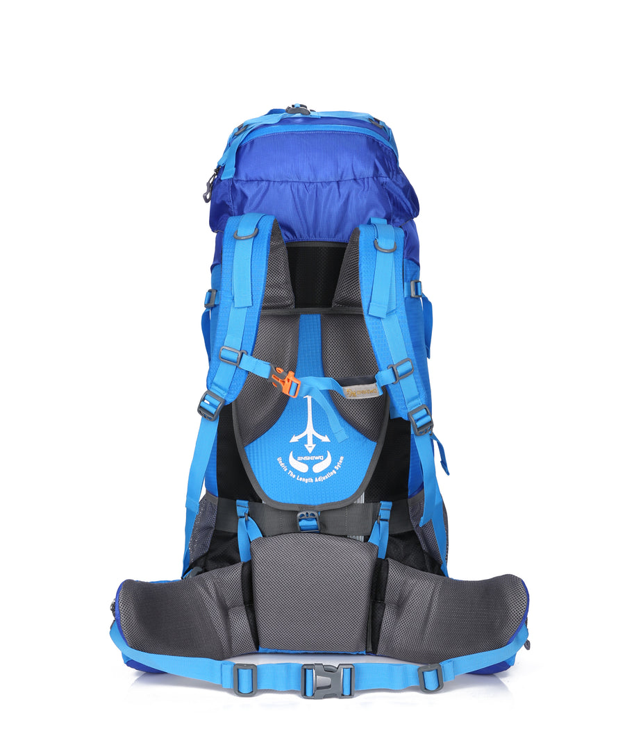 80L Wanderrucksack, MOLLE, Wasserdicht, Trekkingrucksack, Outdoor, bag, Waterproof, Trageunterstützung aus Aluminiumlegierung, Reisetasche, 1,65 kg, 80cm * 30cm * 40cm