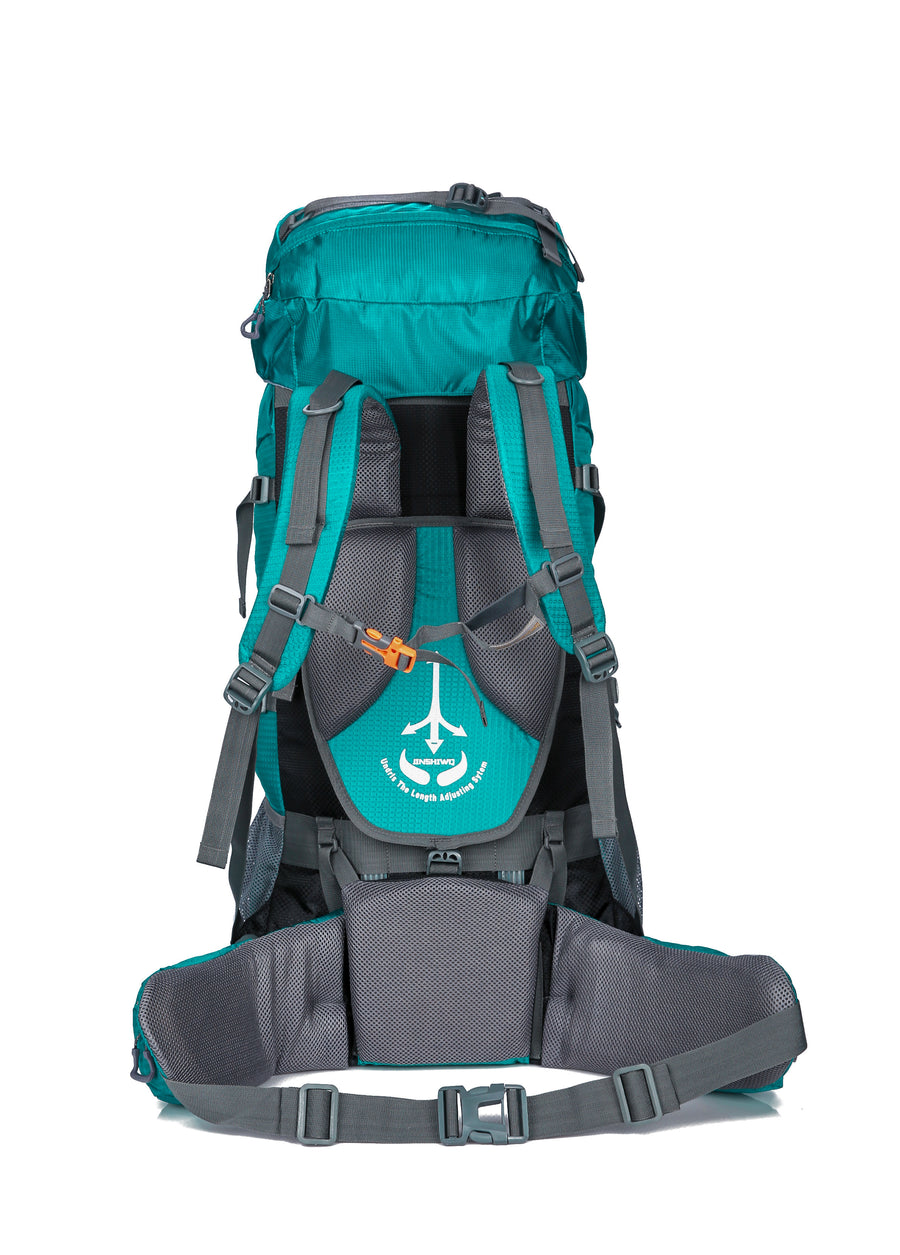 80L Wanderrucksack, MOLLE, Wasserdicht, Trekkingrucksack, Outdoor, bag, Waterproof, Trageunterstützung aus Aluminiumlegierung, Reisetasche, 1,65 kg, 80cm * 30cm * 40cm