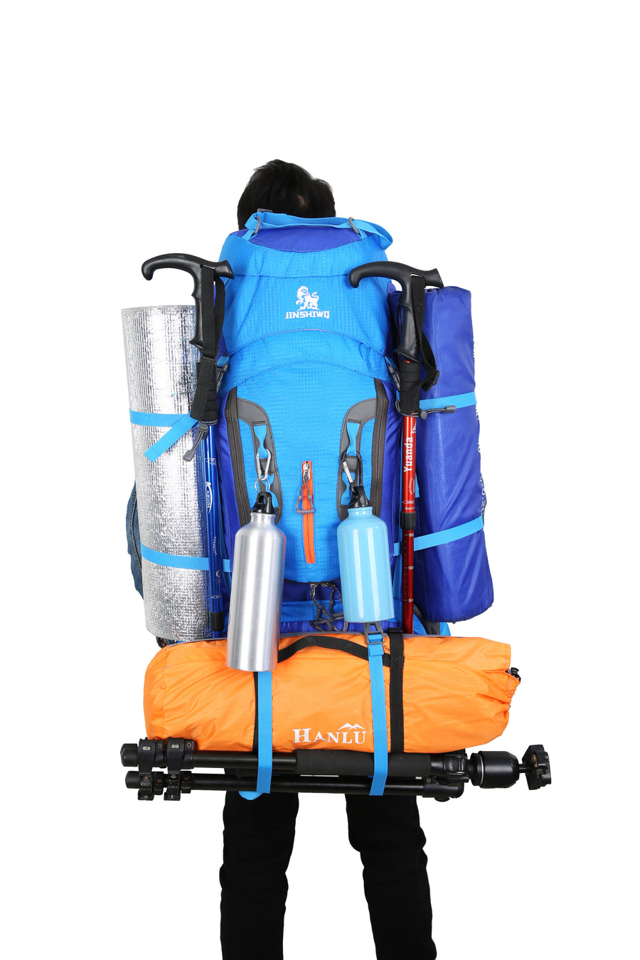 80L Wanderrucksack, MOLLE, Wasserdicht, Trekkingrucksack, Outdoor, bag, Waterproof, Trageunterstützung aus Aluminiumlegierung, Reisetasche, 1,65 kg, 80cm * 30cm * 40cm