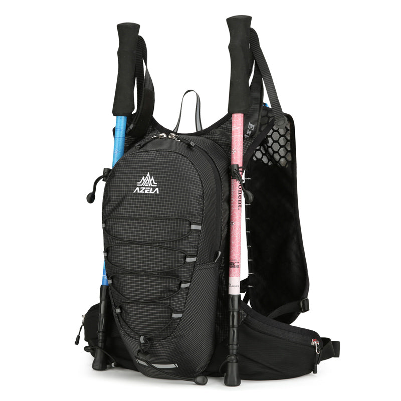 18L Laufweste für Damen und Herren, ultraleichter and wasserabweisender Fahrradrucksack  – Schwarz-M258E31