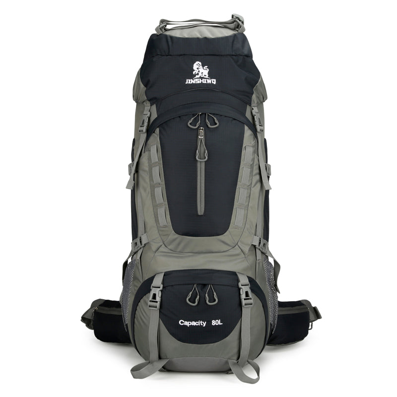 80L Wasserdichter Trekking- & Wanderrucksack mit Aluminiumrahmen und MOLLE-System-M258E39