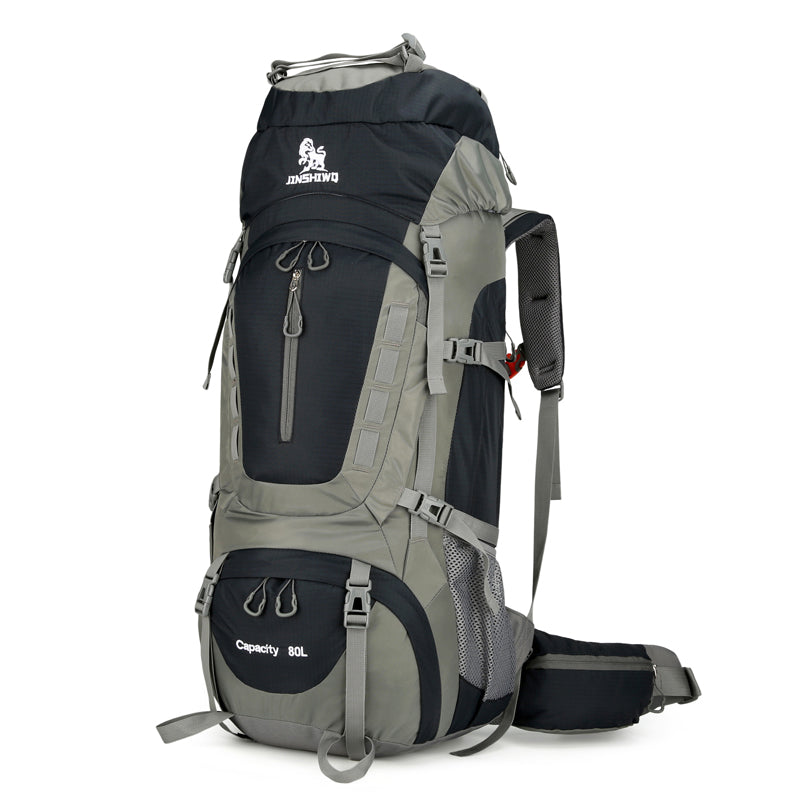 80L Wasserdichter Trekking- & Wanderrucksack mit Aluminiumrahmen und MOLLE-System-M258E39