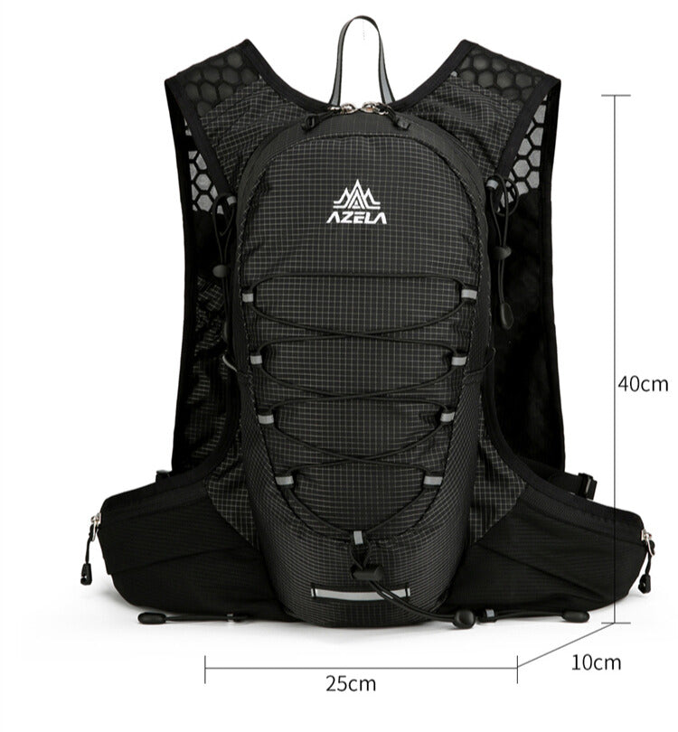 18L Laufweste für Damen und Herren, ultraleichter and wasserabweisender Fahrradrucksack  – Schwarz-M258E31